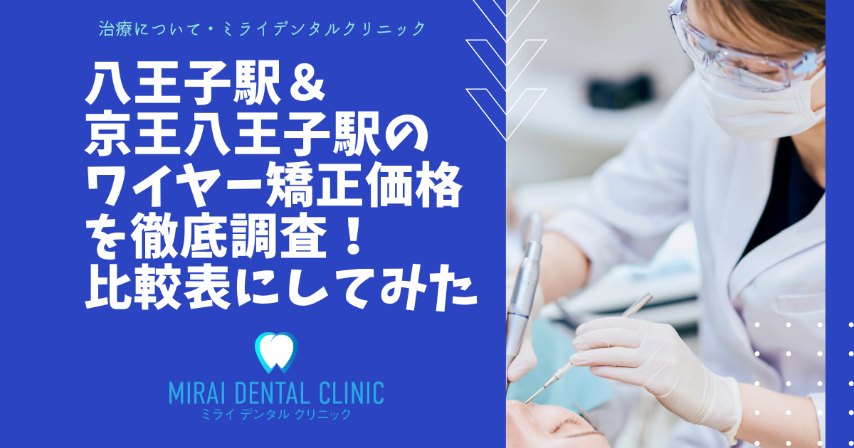 八王子駅エリアのワイヤー矯正の価格を徹底調査！最安値はどこ？