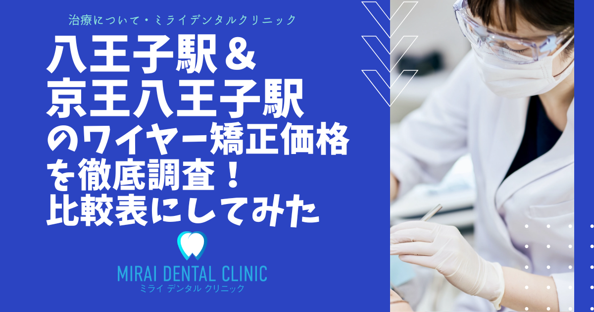 八王子駅エリアのワイヤー矯正の価格を徹底調査！最安値はどこ？