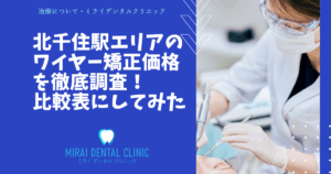 足立区・北千住駅エリアのワイヤー矯正の価格を徹底調査!最安値はどこ?