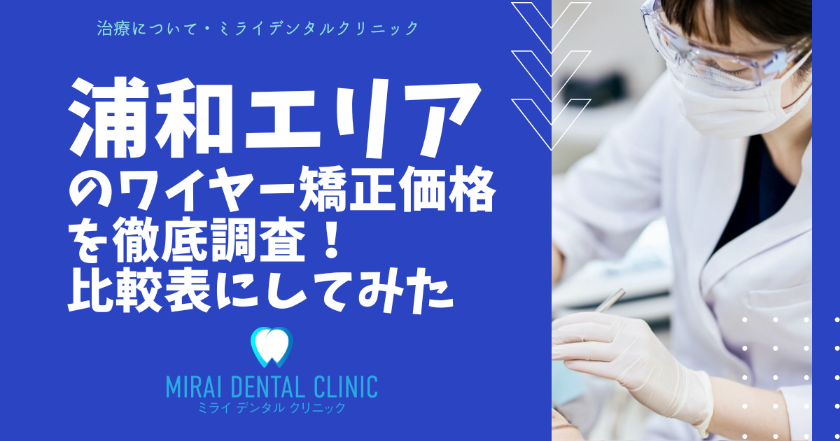 さいたま市・浦和エリアのワイヤー矯正の価格を徹底調査！最安値はどこ？
