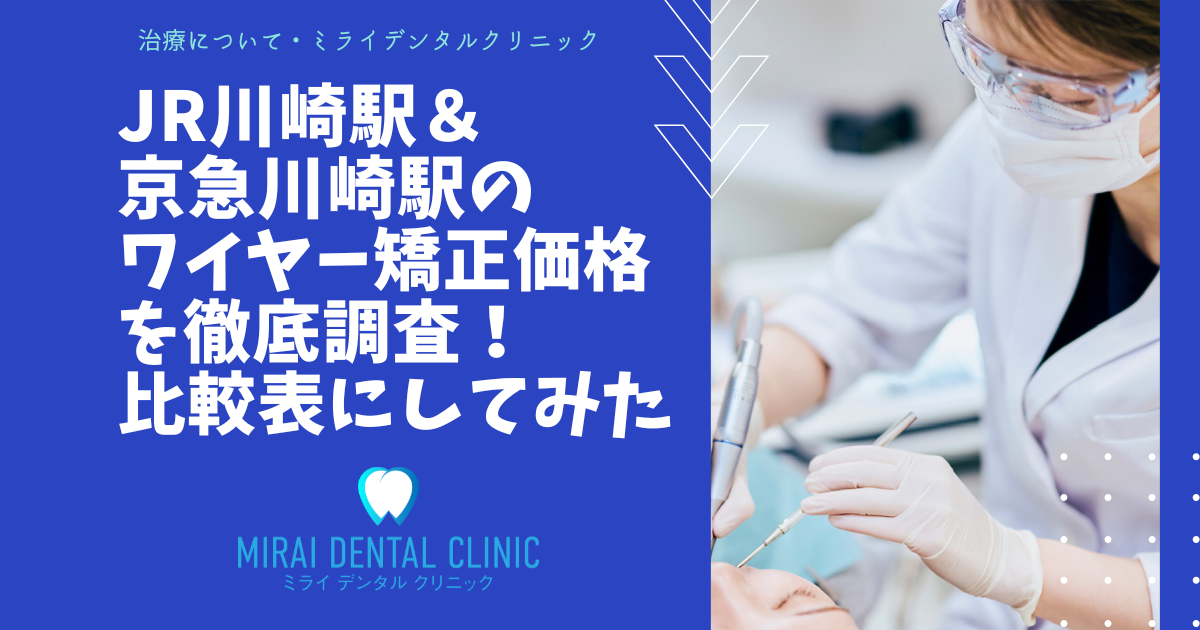 川崎駅・京急川崎駅エリアのワイヤー矯正の価格を徹底調査！最安値はどこ？