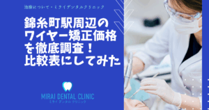 錦糸町駅のワイヤー矯正の価格を徹底調査！最安値はどこ？